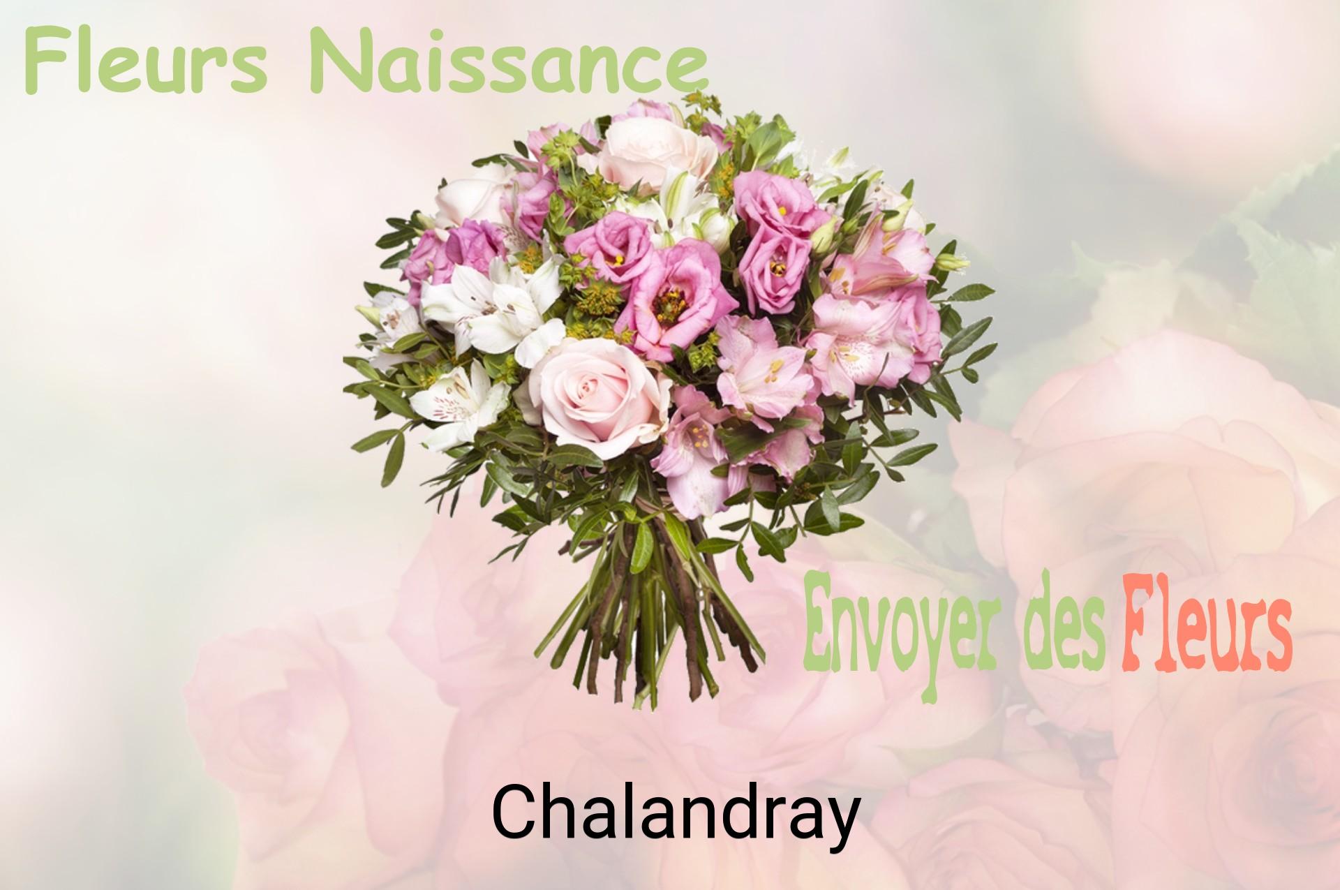 Bouquet de fleurs de naissance livré à Chalandray